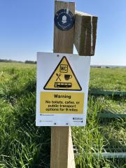 Exiting RSPB Snettisham - still a long walk to King's Lynn!